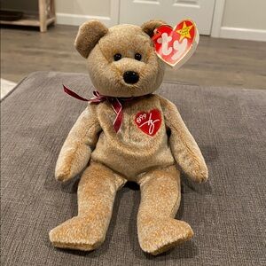 TY Beanie Baby - 1999 Signature Bear - NEW WITH TAGS!  vintage toys toy plush